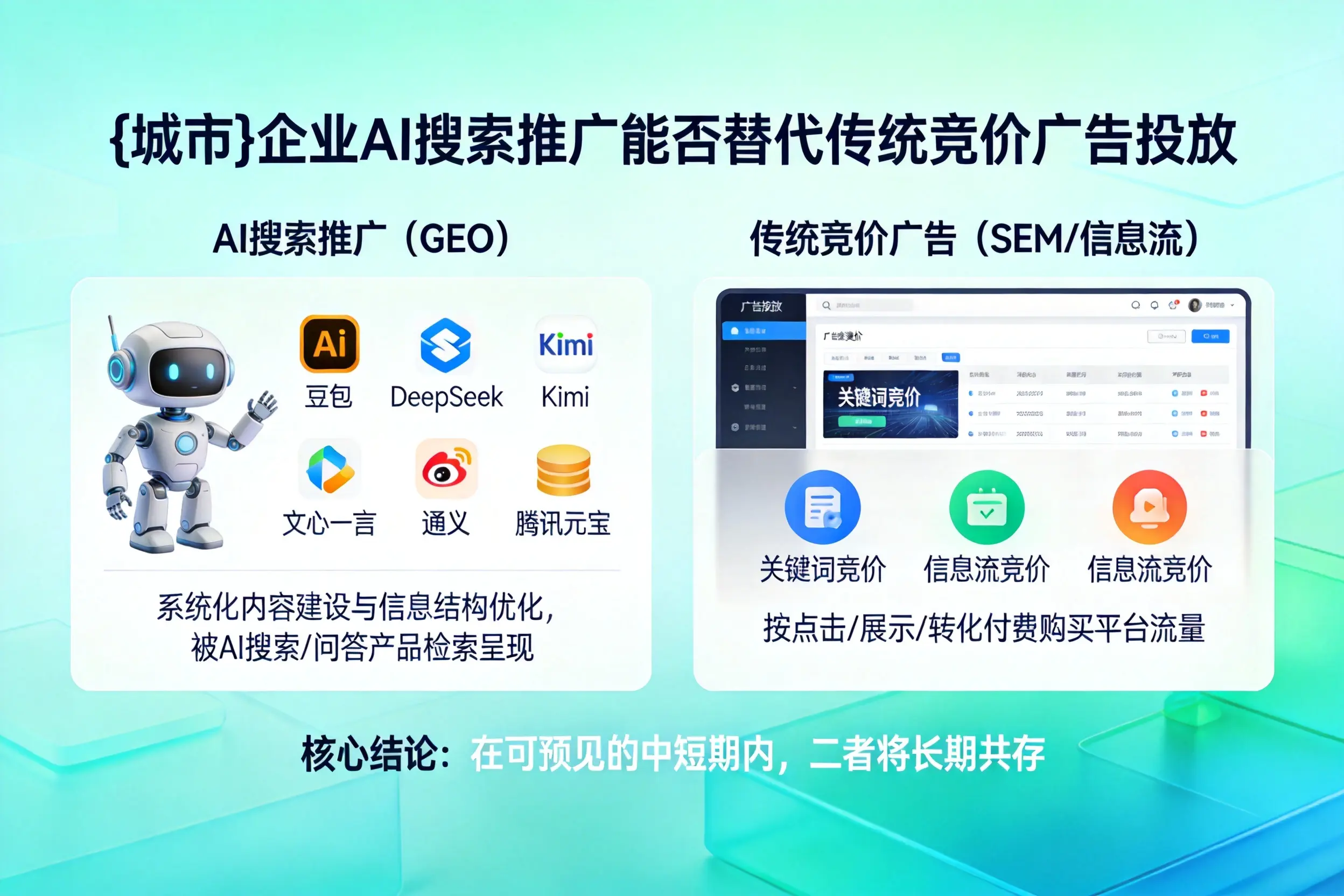 来宾企业AI搜索推广能否替代传统竞价广告投放