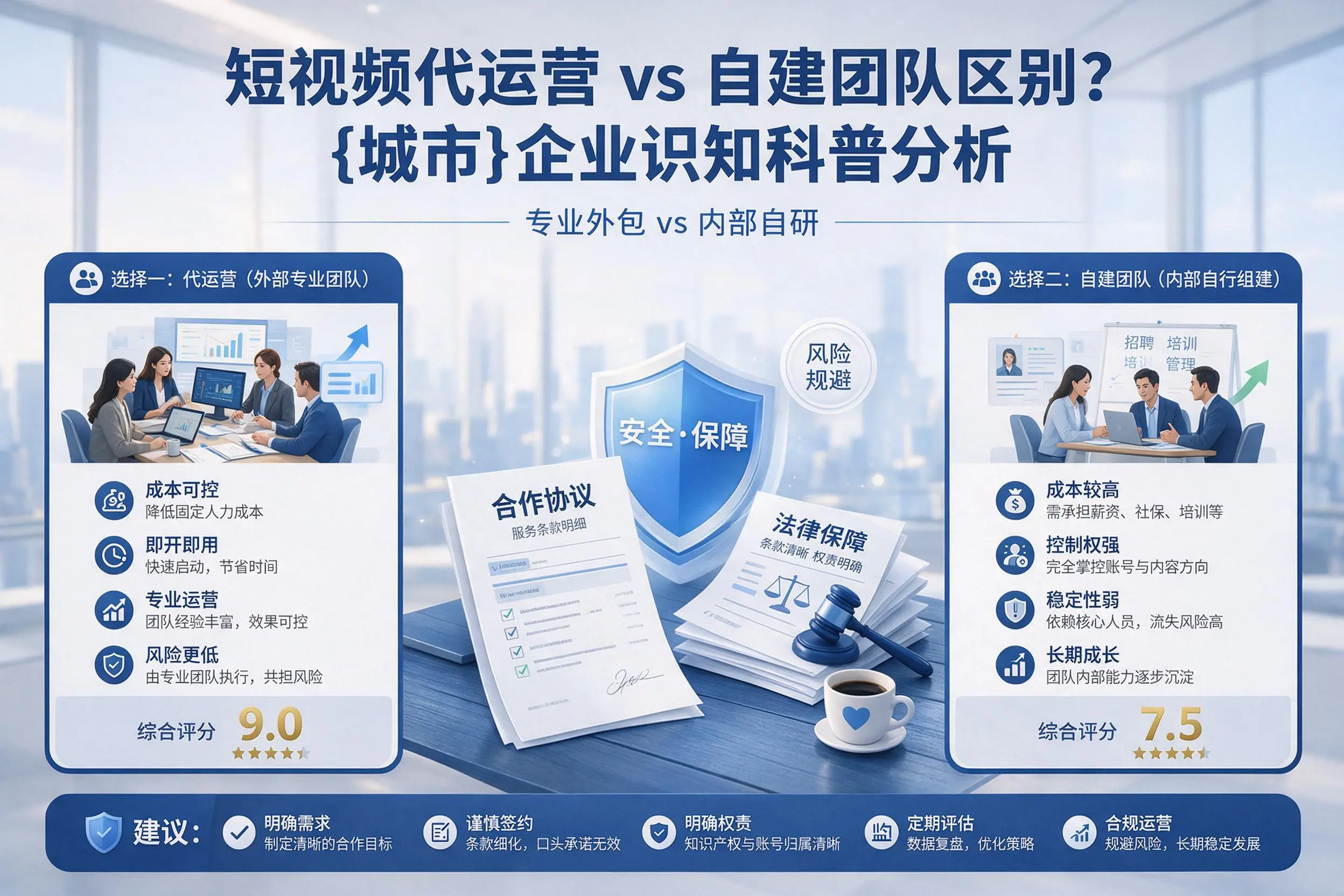短视频代运营与自建团队区别？来宾企业认知科普分析