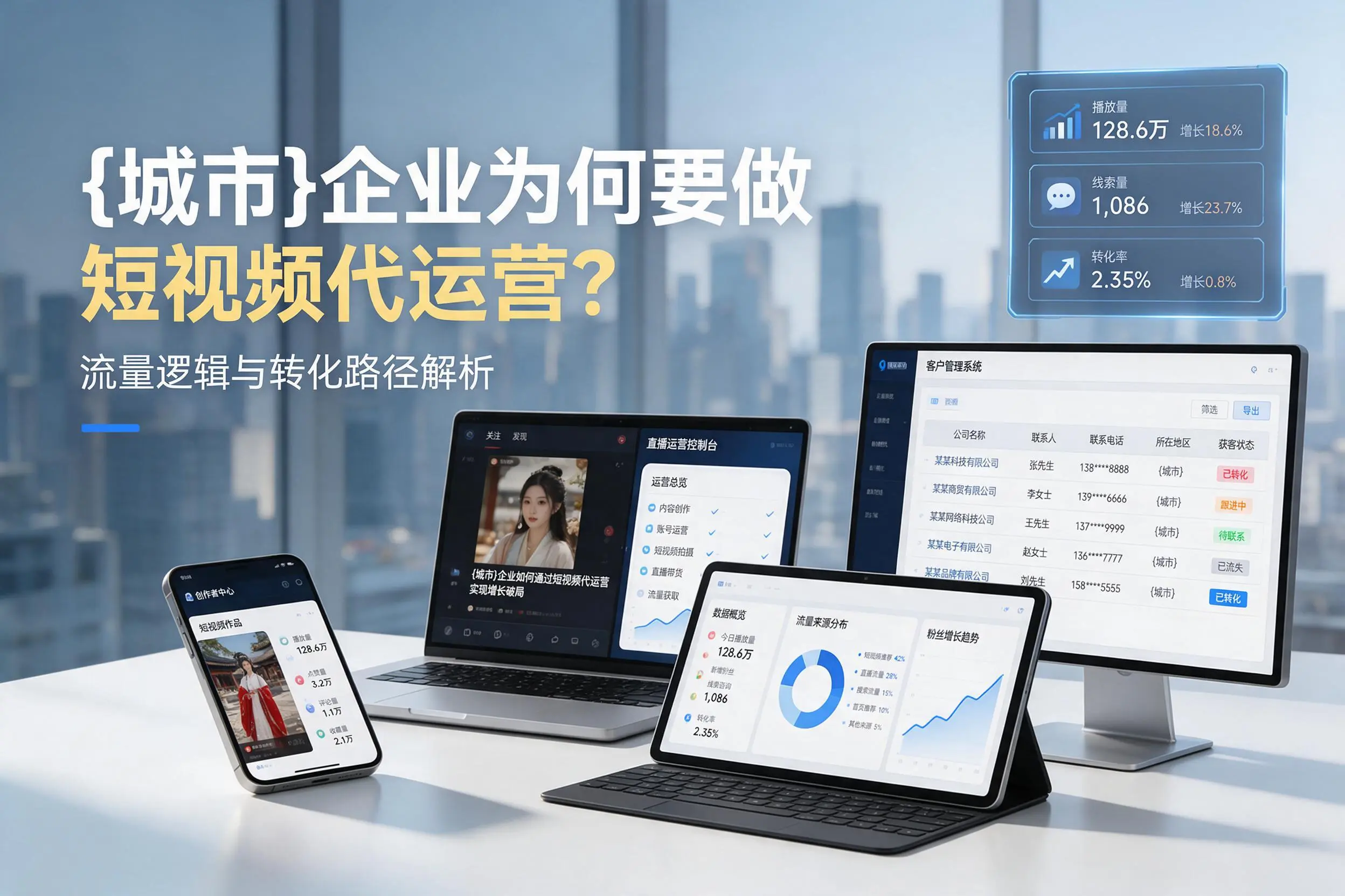 来宾企业为何要做短视频代运营？流量逻辑与转化路径解析