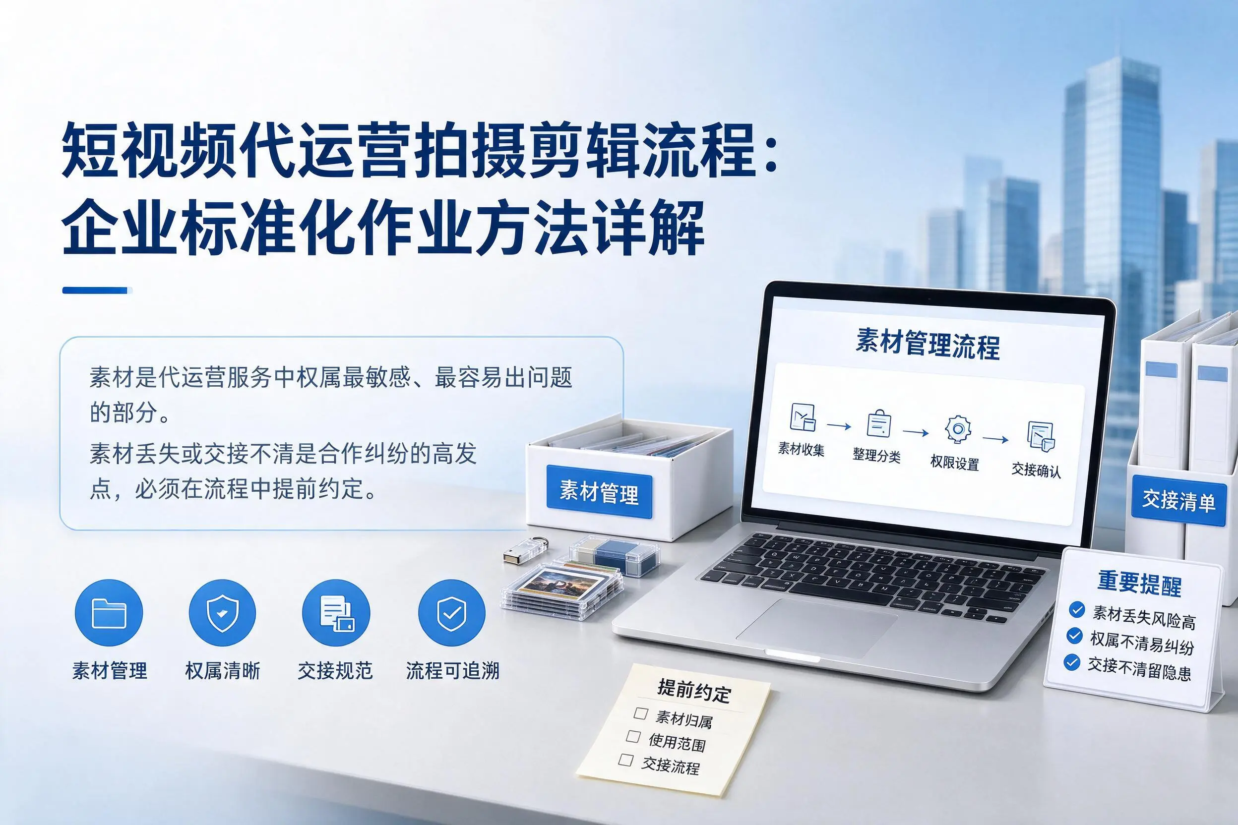 短视频代运营拍摄剪辑流程：来宾企业标准化作业方法详解
