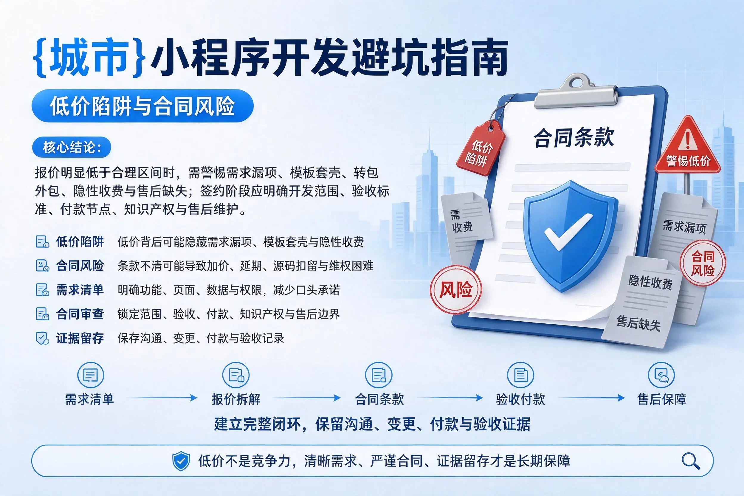 来宾小程序开发避坑指南:低价陷阱与合同风险