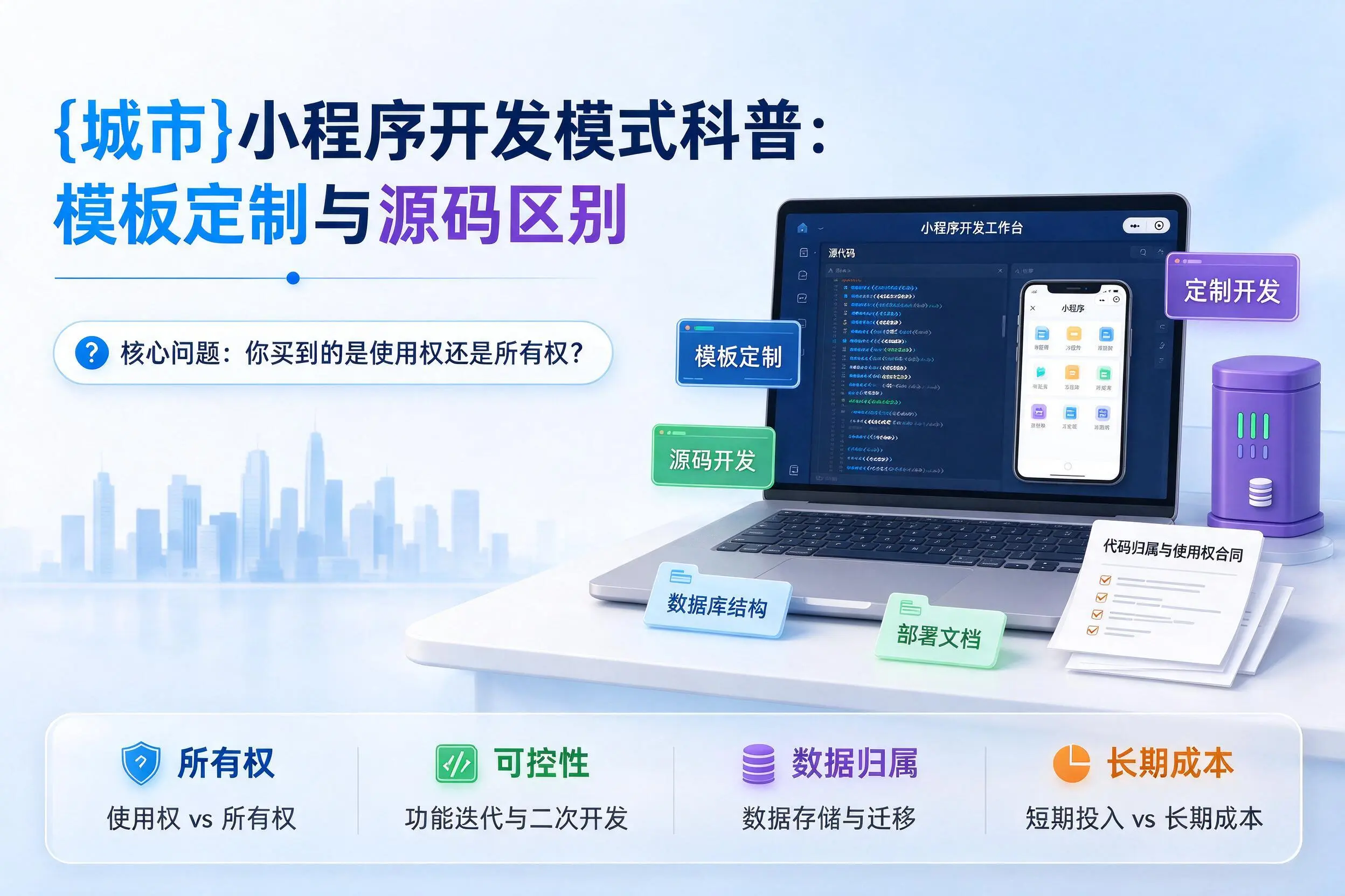 来宾小程序开发模式科普:模板定制与源码区别