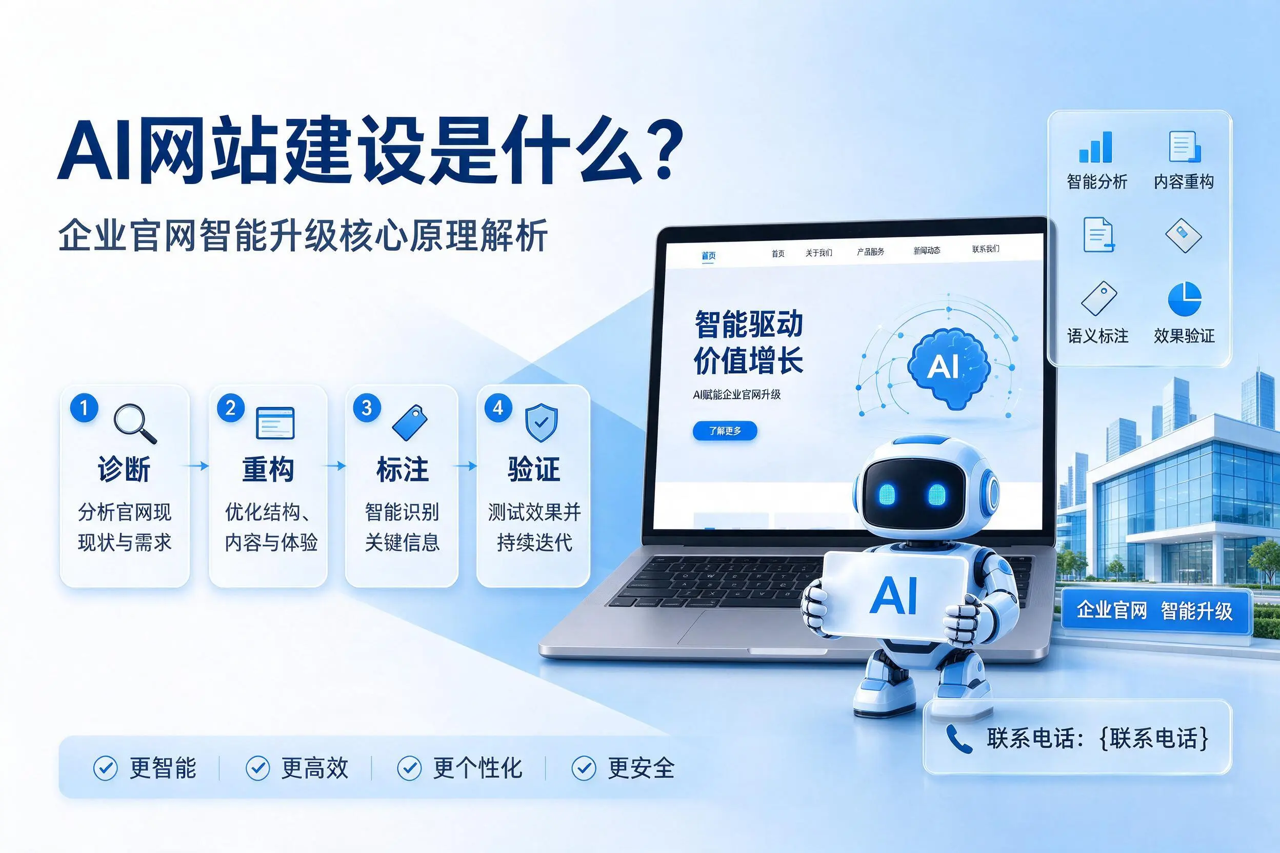 AI网站建设是什么？来宾企业官网智能升级核心原理解析
