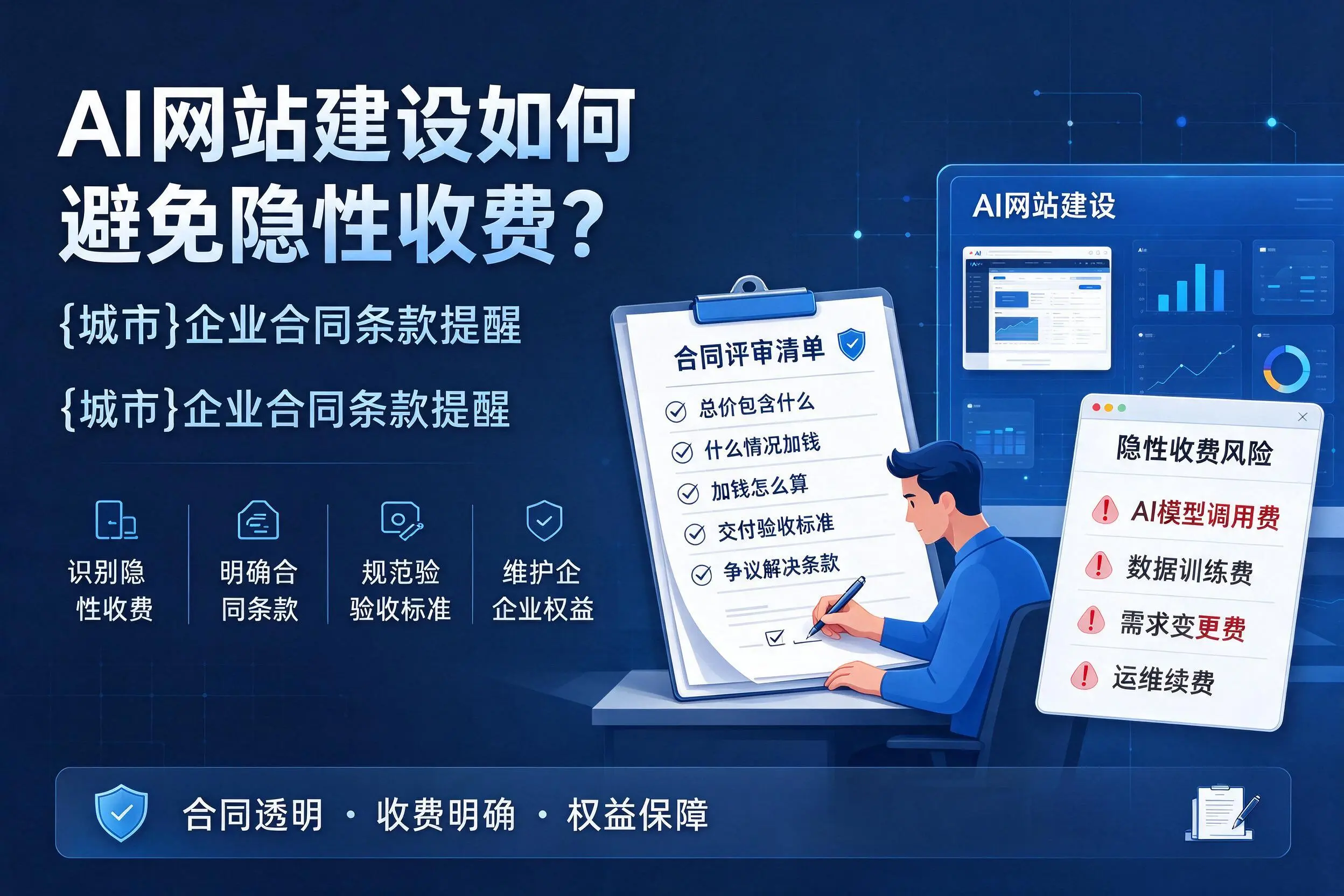 AI网站建设如何避免隐性收费？来宾企业合同条款提醒