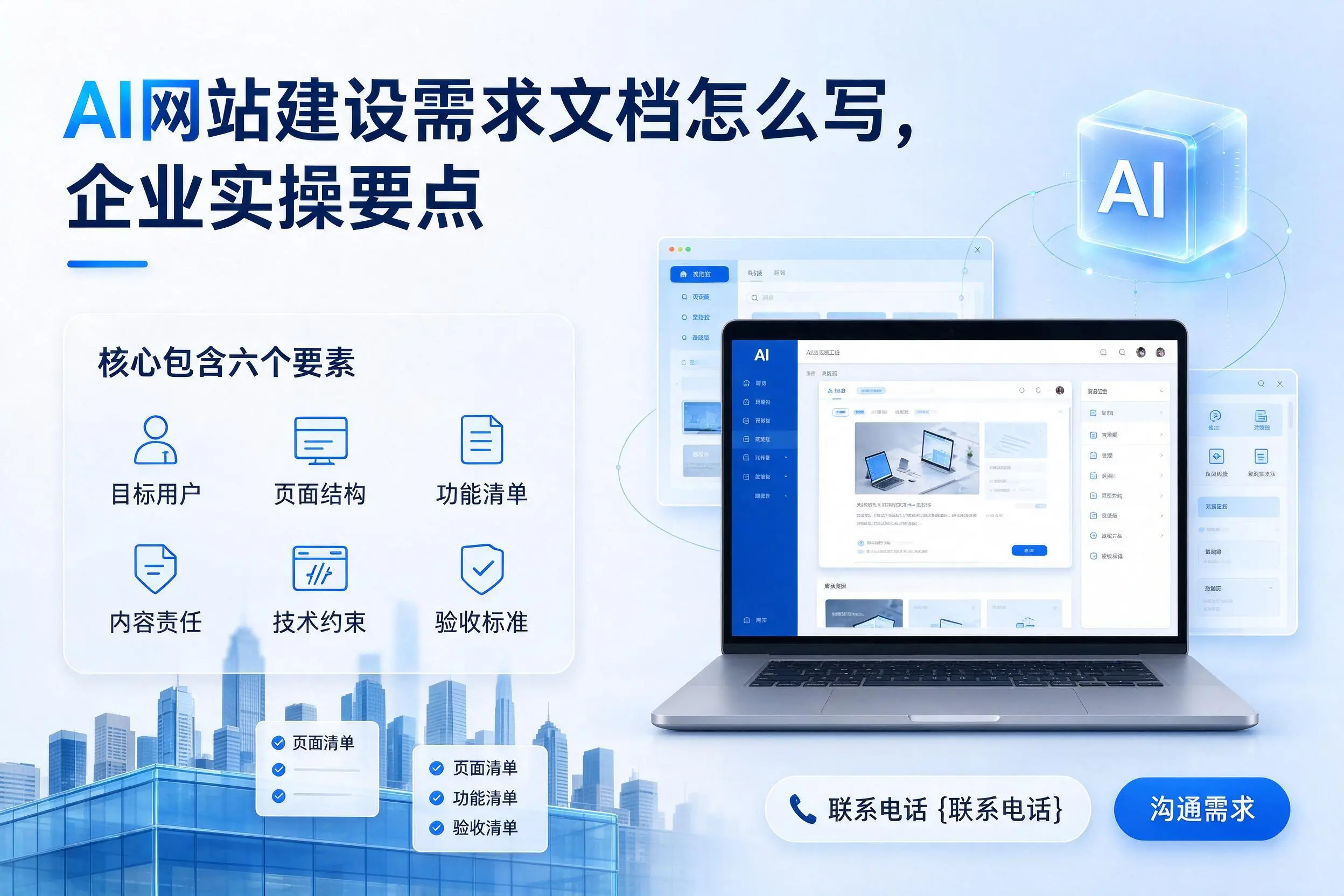 AI网站建设需求文档怎么写，来宾企业实操要点